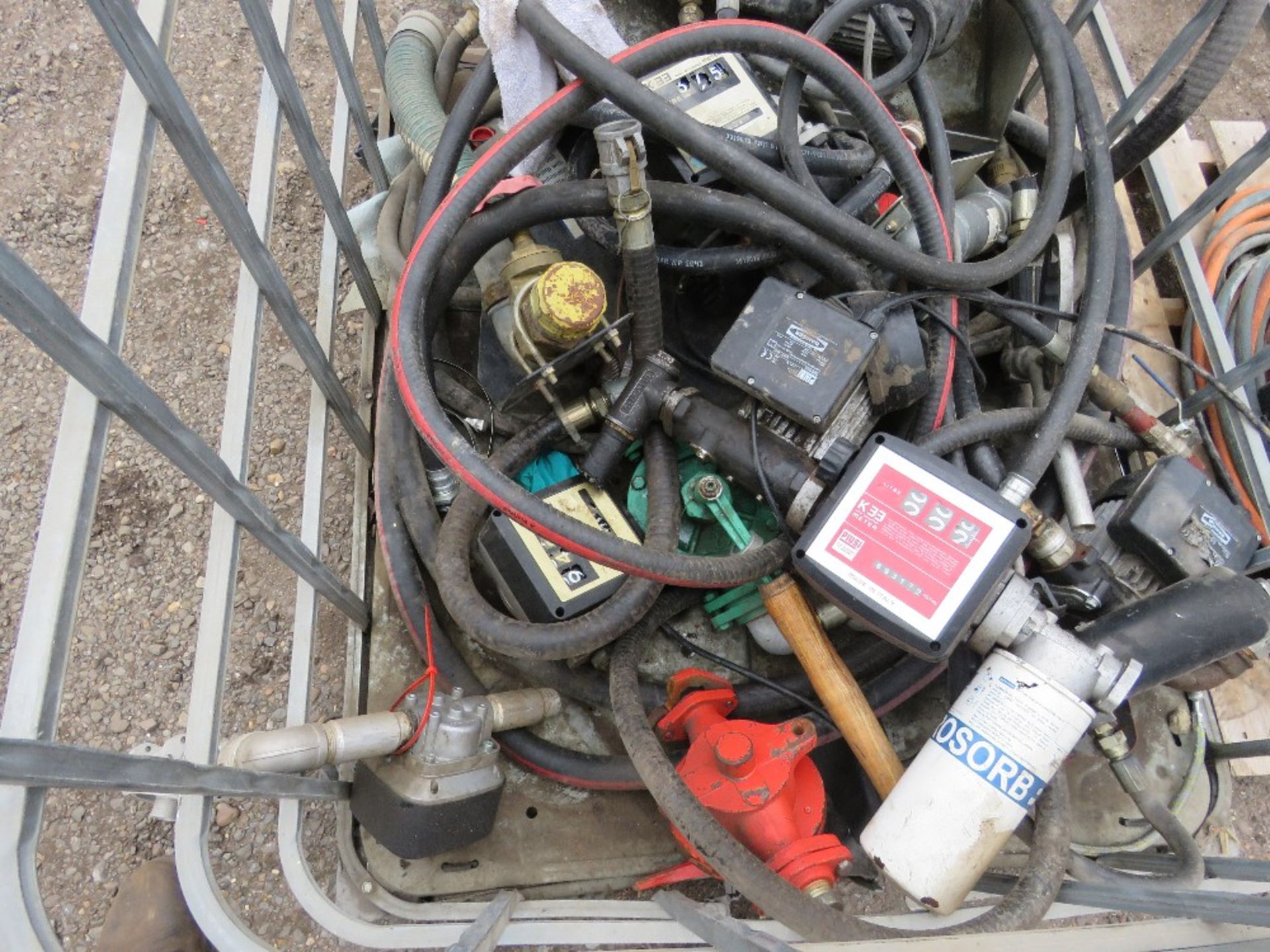 STILLAGE CONTAINING FUEL TRANSFER PUMPS AND EQUIPMENT. SOURCED FROM COMPANY LIQUIDATION. - Image 5 of 6