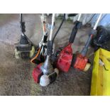 5 X ASSORTED PETROL ENGINED STRIMMERS.