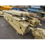 BUNDLE OF HEAVY DUTY TIMBERS AND POSTS 6-9FT LENGTH APPROX.