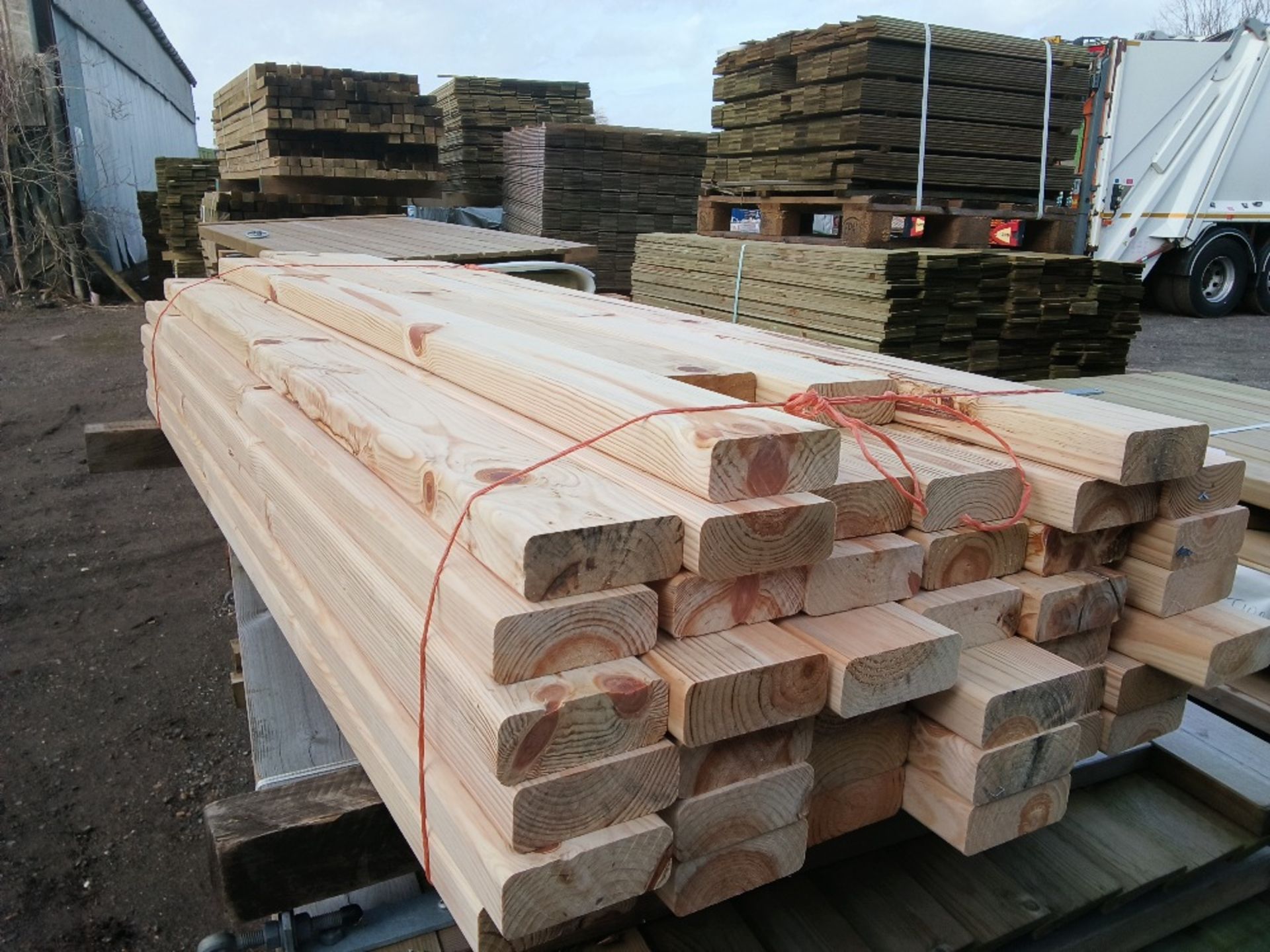 PACK OF UNTREATED TIMBER POSTS: 1.8M LENGTH X 115MM X 45MM APPROX, 38NO IN TOTAL APPROX. - Image 2 of 2