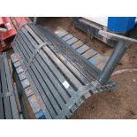 HEAVY DUTY METAL PARK BENCH, 1.8M WIDE, GALVANISED AND GREEN PAINTED. THIS LOT IS SOLD UNDER THE