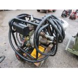 DIESEL ENGINED FUEL TRANSFER PUMP WITH HOSE. SOURCED FROM COMPANY LIQUIDATION. THIS LOT IS SOLD