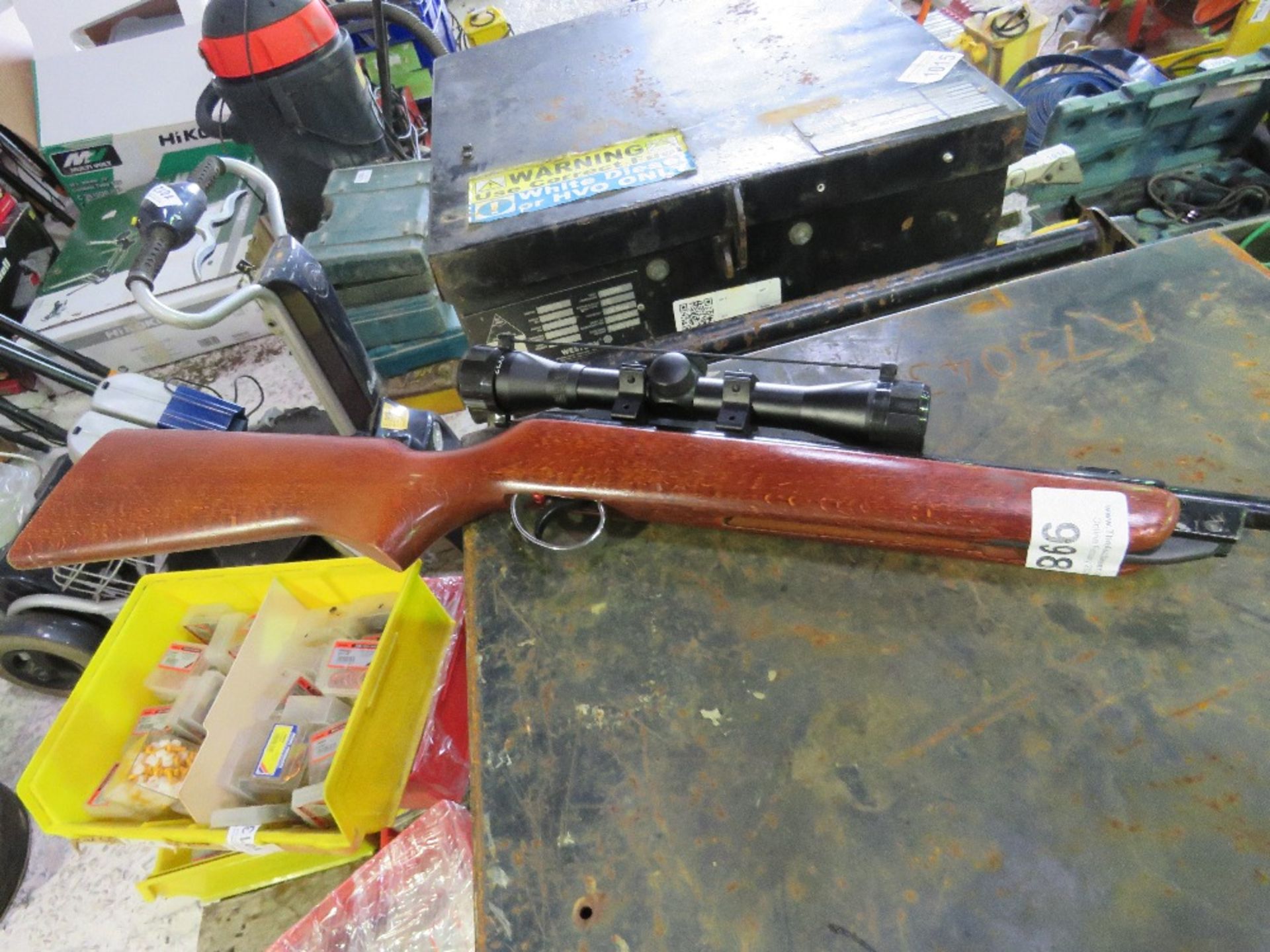 AIR RIFLE WITH SCOPE SIGHT. THIS LOT IS SOLD UNDER THE AUCTIONEERS MARGIN SCHEME, THEREFORE NO VA - Image 2 of 3