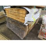 LARGE PACK OF UNTREATED SHIPLAP CLADDING TIMBER (2NO BUNDLES): 1.73M LENGTH X 100MM WIDTH APPROX.