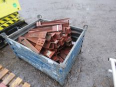 STILLAGE CONTAINING 60NO FENCE POST ANCHOR SPIKES. SOURCED FROM COMPANY LIQUIDATION. THIS LOT IS