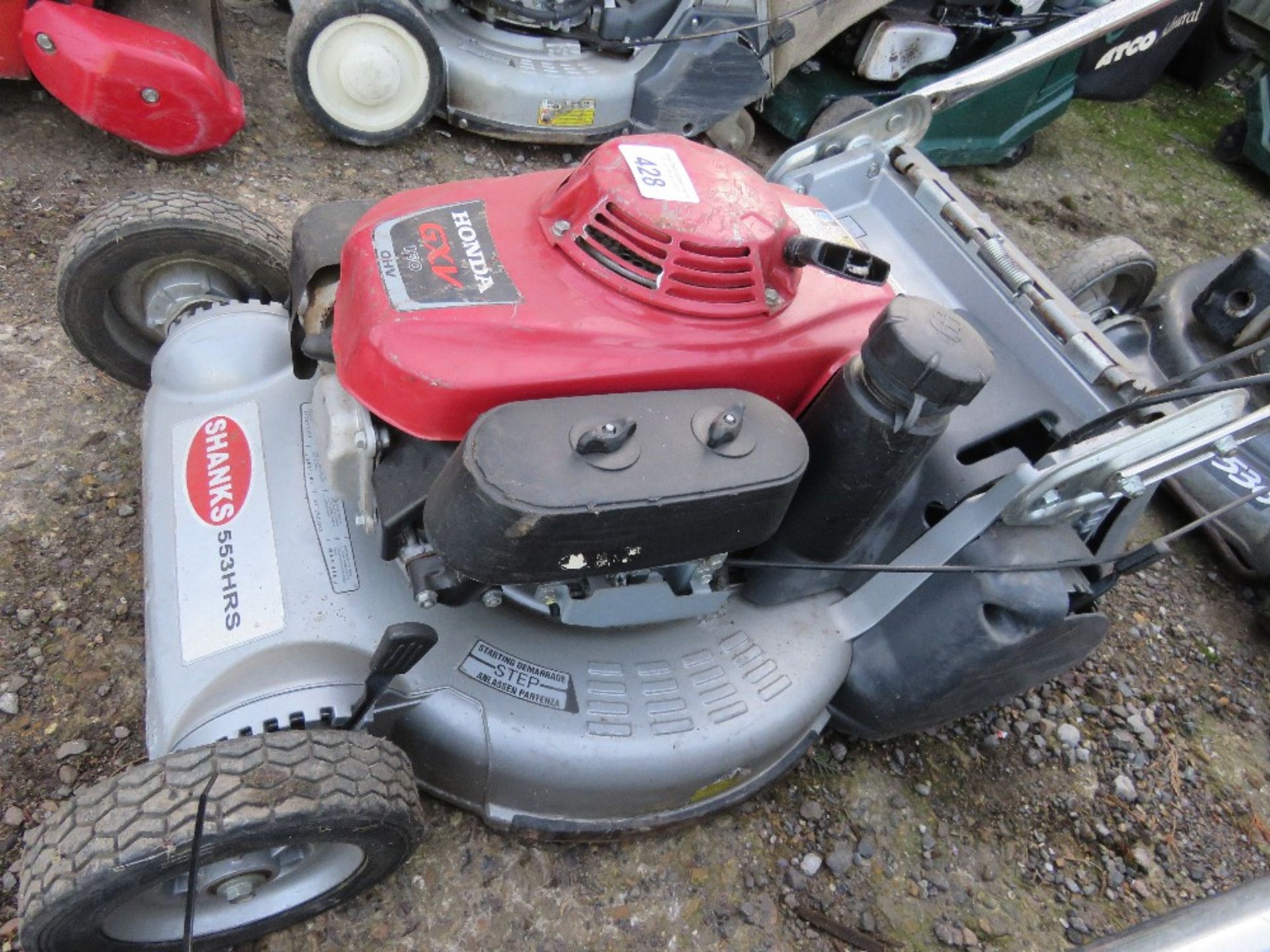 HONDA HANKS 553HRS PETROL ENGINED ROLLER LAWNMOWER , NO COLLECTOR. THIS LOT IS SOLD UNDER THE AUCTI - Image 2 of 3