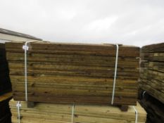 LARGE PACK OF TREATED FEATHER EDGE TIMBER CLADDING BOARDS MIXED LENGTHS 1.5M LENGTH X 100MM WIDTH AP