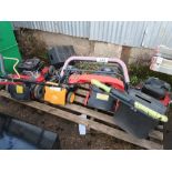 PALLET CONTAINING 4 NO ASSORTED LAWNMOWERS. THIS LOT IS SOLD UNDER THE AUCTIONEERS MARGIN SCHEM