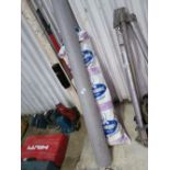ROLL OF CARPET UNDERLAY AND A ROLL OF VINYL TYPE FLOOR COVERING. THIS LOT IS SOLD UNDER THE AUCTI
