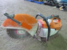 STIHL PETROL ENGINED CUT OFF SAW WITH A BLADE. SOURCED FROM COMPANY LIQUIDATION.