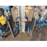 GENIE SLA10 MANUAL OPERTED HOIST / LIFT UNIT WITH FORKS. DIRECT FROM LOCAL COMPANY.