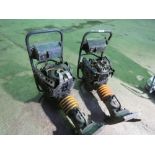 2 X BOMAG PETROL ENGINED TRENCH COMPACTORS, INCOMPLETE.