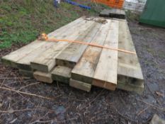 14NO LENGTHS OF HEAVY DUTY TIMBER JOISTS 4" X 12" @ 4M LENGTH APPROX.
