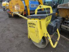 BOMAG BW71F-2 SINGLE DRUM ROLLER YEAR 2014 SN:101620271361. WHEN TESTED WAS SEEN TO RUN AND VIBRATE