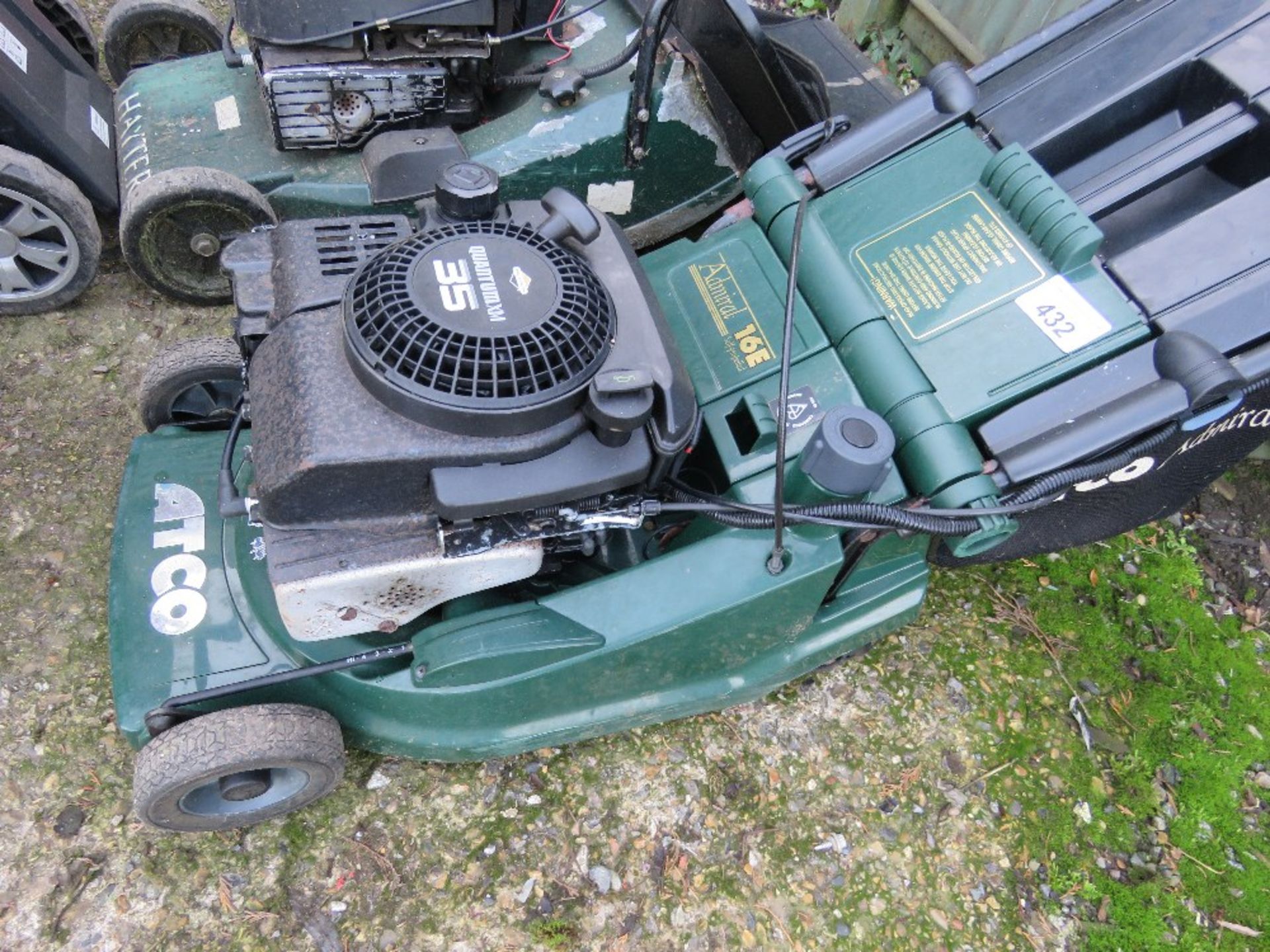 ATCO ROLLER MOWER WITH COLLECTOR. THIS LOT IS SOLD UNDER THE AUCTIONEERS MARGIN SCHEME, THEREFORE