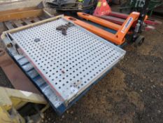 EURORAMPE FOLDING ALUMINIUM REAR RAMP 0.85M WIDTH 2 SECTIONS GIVING 8FT LENGTH APPROX. SOURCED FROM