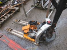 BATTERY POWERED PALLET TRUCK, CONDITION UNKNOWN. SOURCED FROM COMPANY LIQUIDATION.