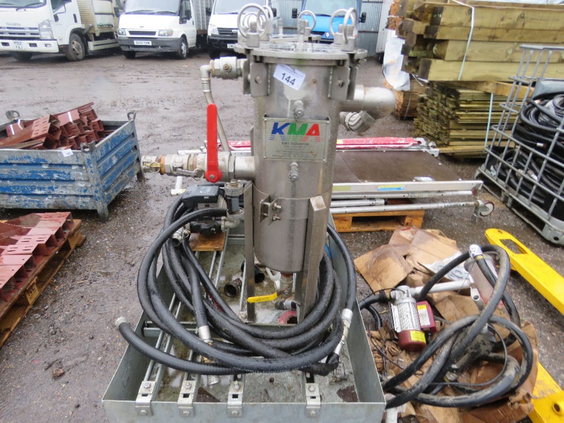 KMA FUEL FILTATION UNIT WITH PUMP AS SHOWN. SOURCED FROM COMPANY LIQUIDATION. THIS LOT IS SOLD U - Image 4 of 7