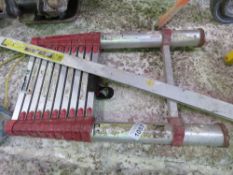 TELESCOPIC LADDER PLUS 2 X STANLEY ANGLE SQUARES. SOURCED FROM COMPANY LIQUIDATION.