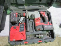 MILWAUKEE 18VOLT BATTERY DRILL IN A CASE.