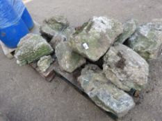 2 X PALLETS OF LARGE ROCKERY DECORATIVE STONES.....THIS LOT IS SOLD UNDER THE AUCTIONEERS MARGIN SCH