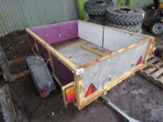 SINGLE AXLED CAR TRAILER 1.2M XX 1.7M APPROX. THIS LOT IS SOLD UNDER THE AUCTIONEERS MARGIN SCHEM