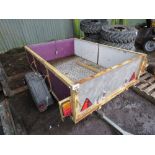 SINGLE AXLED CAR TRAILER 1.2M XX 1.7M APPROX. THIS LOT IS SOLD UNDER THE AUCTIONEERS MARGIN SCHEM