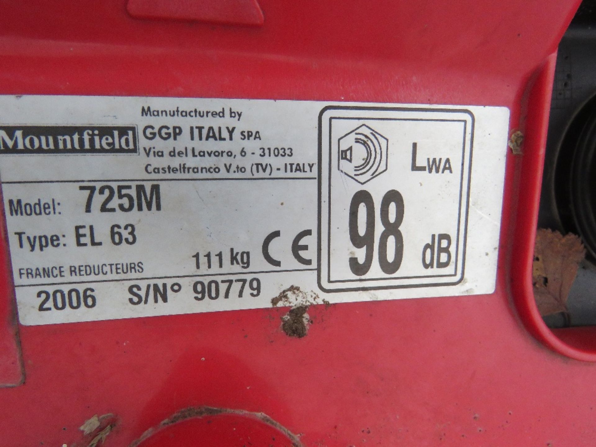 MOUNTFIELD RIDE ON MOWER.....THIS LOT IS SOLD UNDER THE AUCTIONEERS MARGIN SCHEME, THEREFORE NO VAT - Image 3 of 4