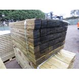 LARGE PACK OF TREATED FEATHER EDGE FENCE CLADDING TIMBER BOARDS. 1.50M LENGTH X 100MM WIDTH APPROX.