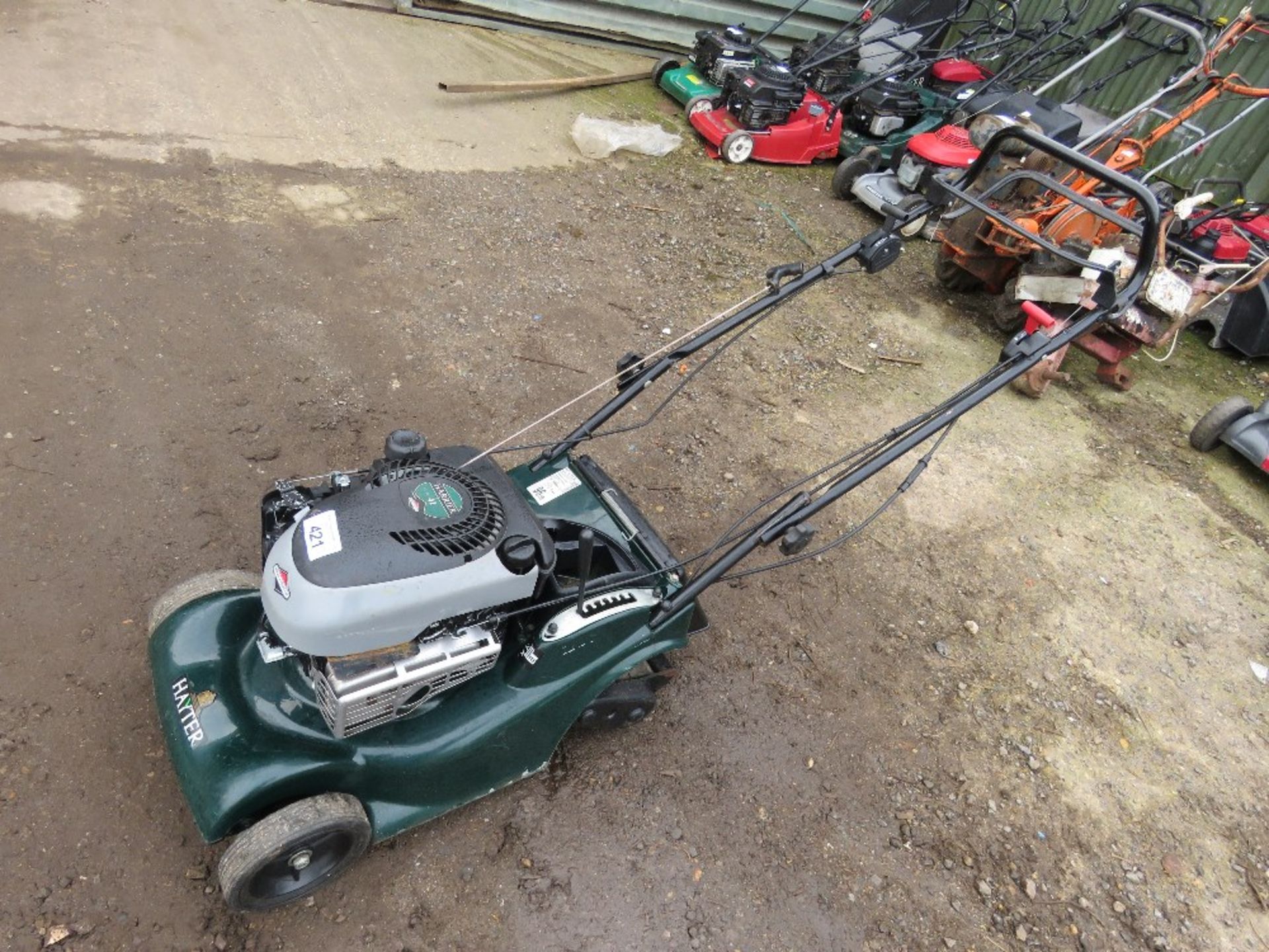 HAYTER HARRIER 41 PETROL ENGINE ROLLER MOWER, NO COLLECTOR.....THIS LOT IS SOLD UNDER THE AUCTIONEER - Image 3 of 4