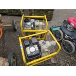 2 X WACKER PETROL ENGINED HEAVY DUTY TRASH WATER PUMPS.