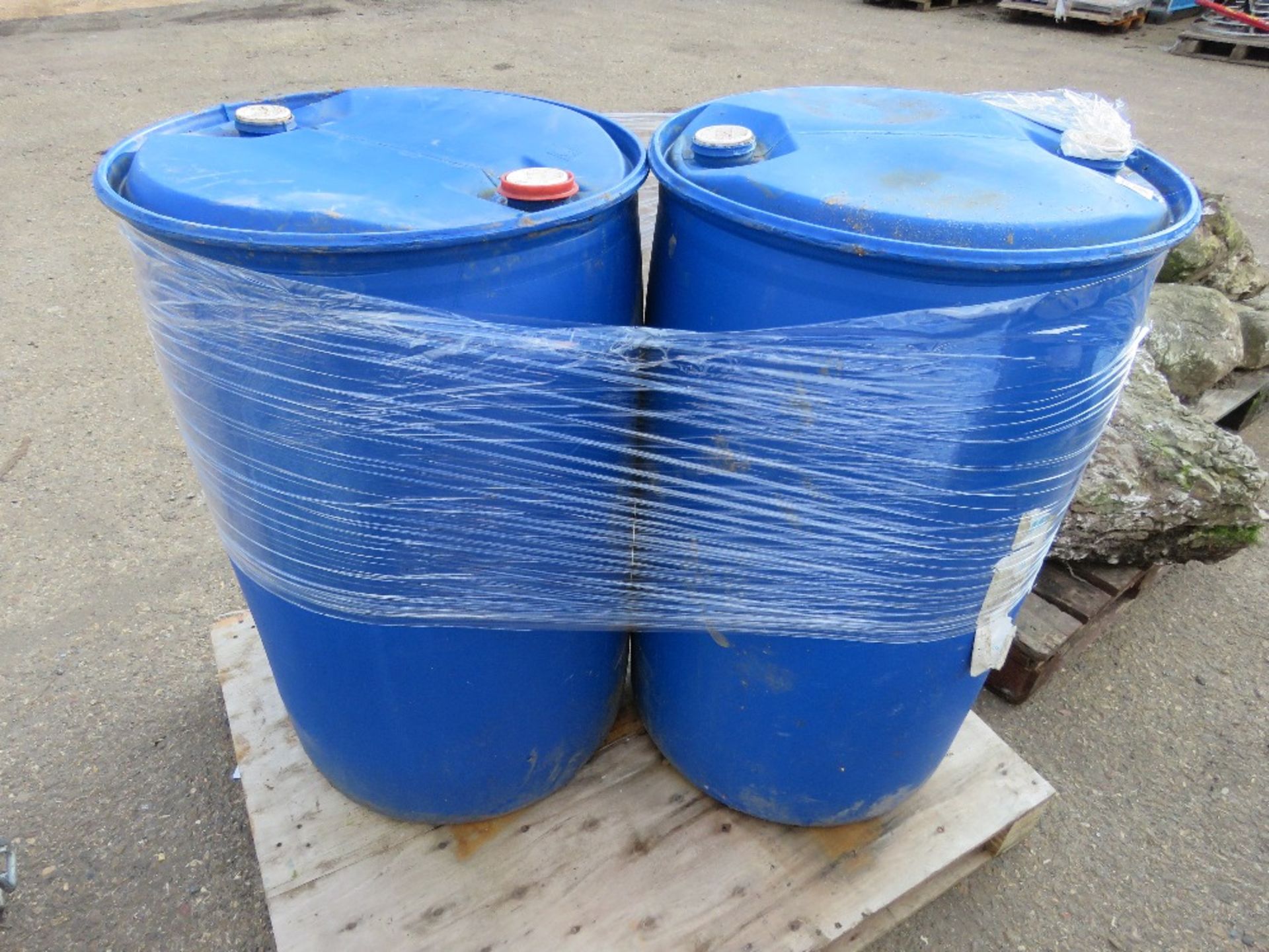 2NO EMPTY PLASTIC DRUMS.....THIS LOT IS SOLD UNDER THE AUCTIONEERS MARGIN SCHEME, THEREFORE NO VAT W