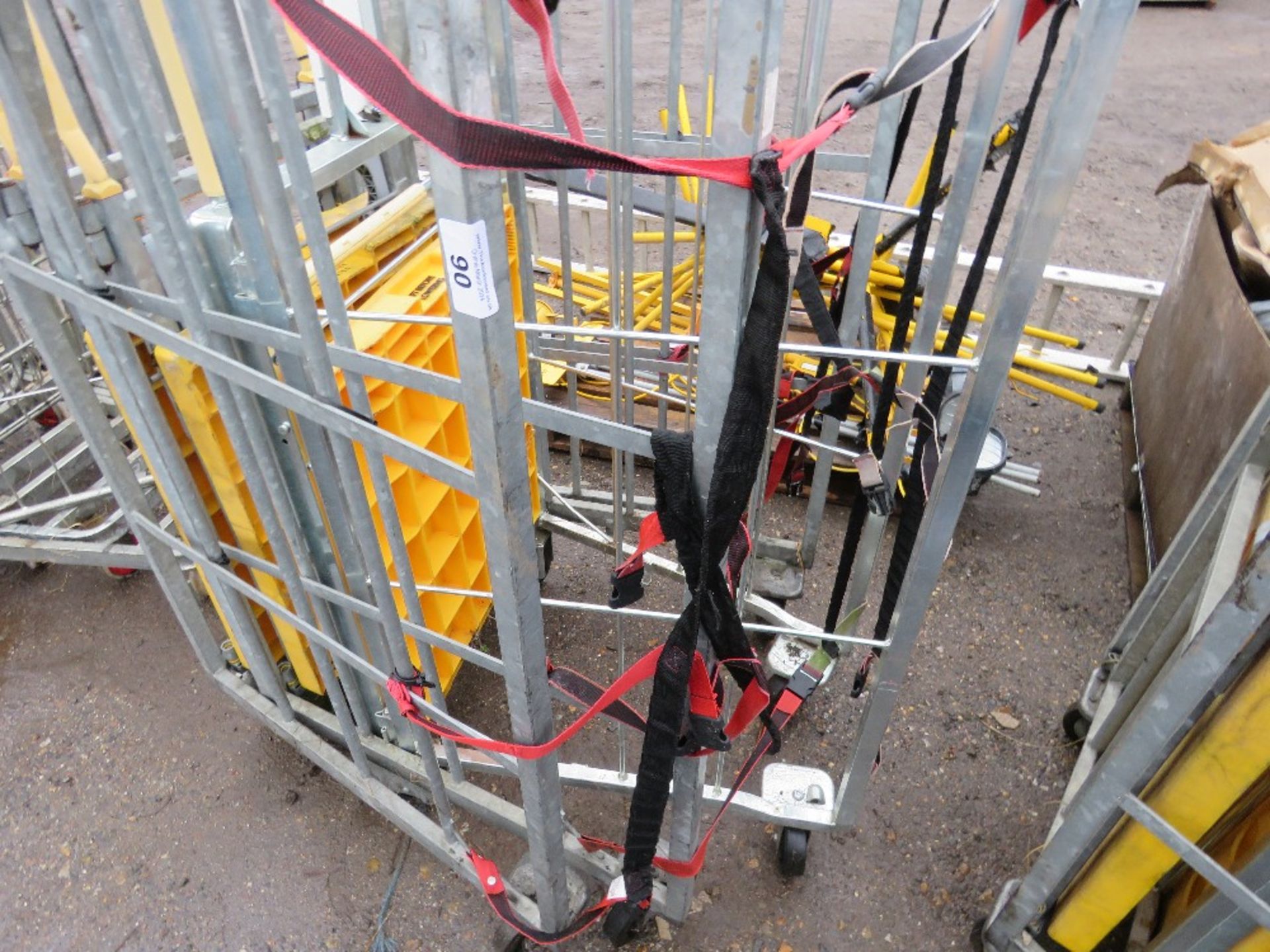 3NO METAL WAREHOUSE TROLLEYS, MESH SIDED.....THIS LOT IS SOLD UNDER THE AUCTIONEERS MARGIN SCHEME, T