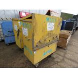 YELLOW HEAVY DUTY TOOL VAULT / TOOL BOX, UNLOCKED, NO KEYS. SOURCED FROM COMPANY LIQUIDATION.