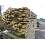 LARGE PACK OF TREATED SHIPLAP TIMBER CLADDING BOARDS 1.73M LENGTH X 100MM WIDTH APPROX.