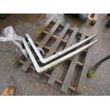 PAIR OF STAINLESS STEEL COVERED FORKLIFT TINES SUITABLE FOR 16" CARRIAGE, 113CM OVERALL LENGTH APPRO