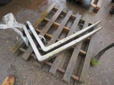 PAIR OF STAINLESS STEEL COVERED FORKLIFT TINES SUITABLE FOR 16" CARRIAGE, 113CM OVERALL LENGTH APPRO