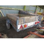 SINGLE AXLED CAR TRAILER 7FT X 4FT APPROX.....THIS LOT IS SOLD UNDER THE AUCTIONEERS MARGIN SCHEME,