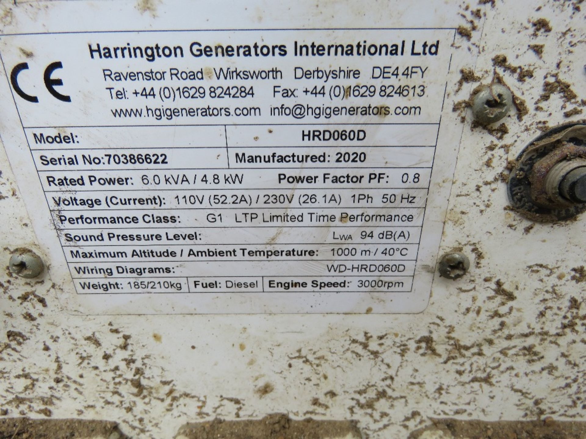 HGI HRD060 BARROW GENERATOR PN:GE6D-18. - Image 4 of 6