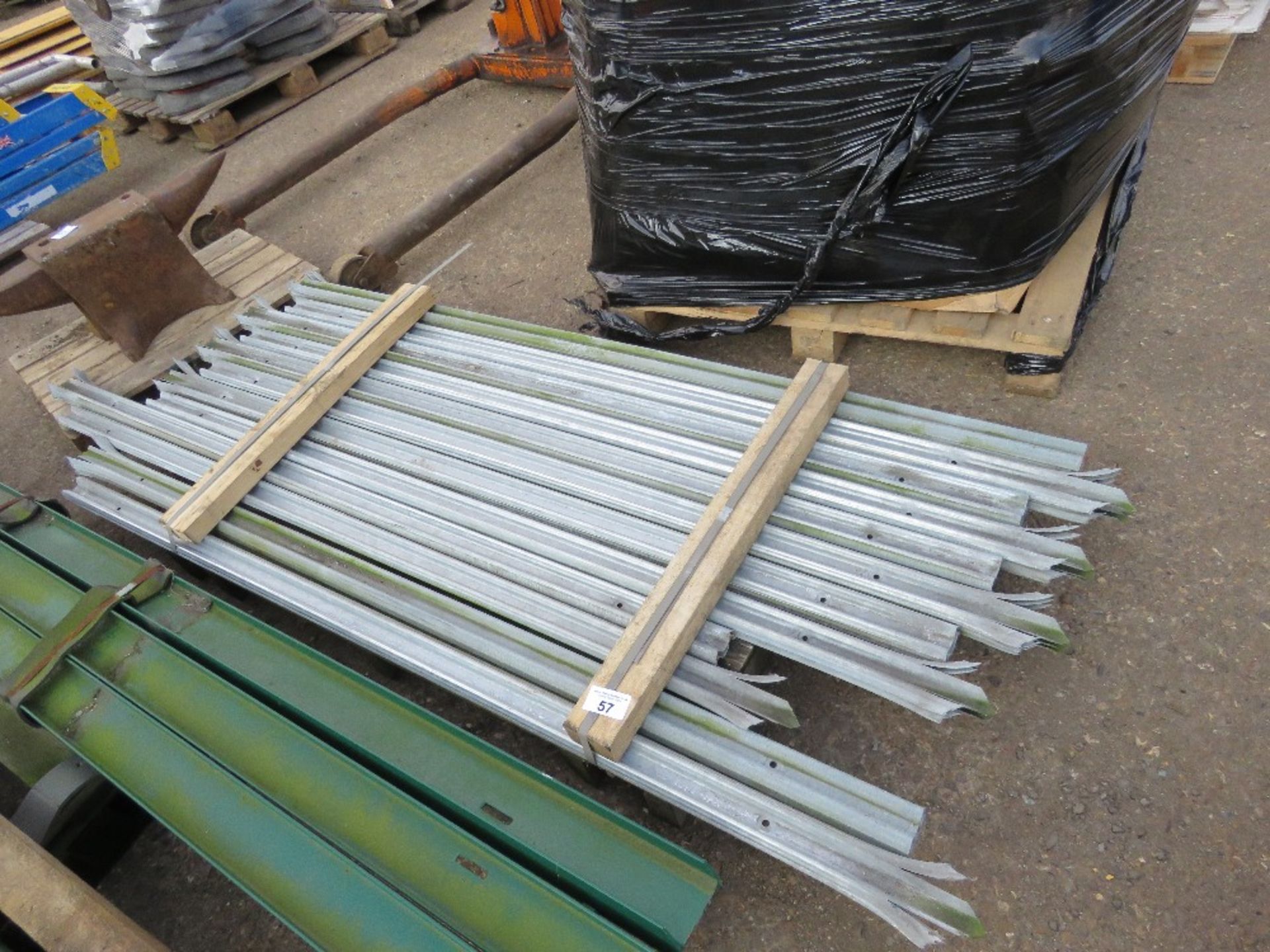 QUANTITY OF GALVANISED PALLISADE FENCING PALES 2.04M LENGTH APPROX. - Image 2 of 5