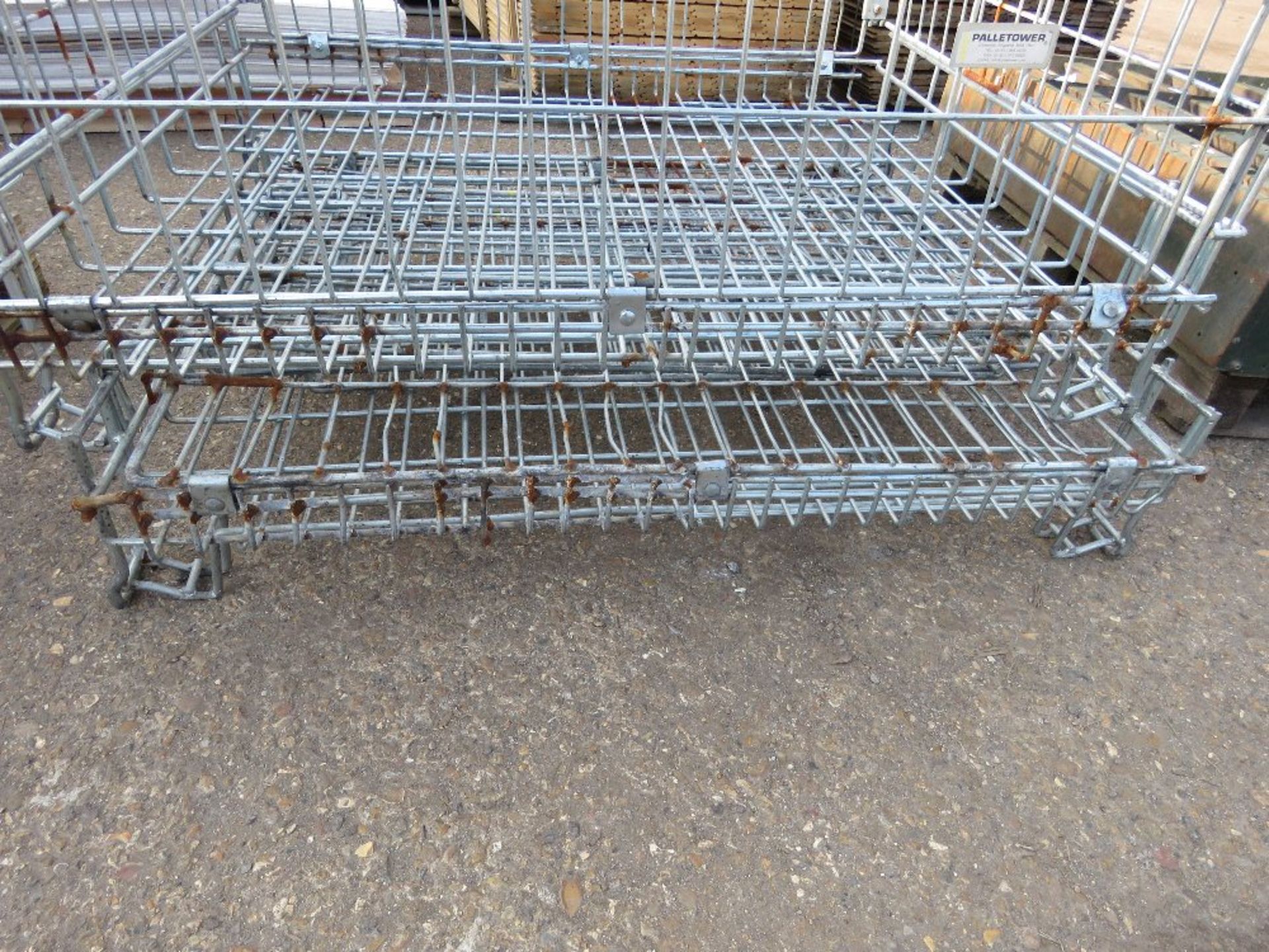 2 X METAL MESH SIDED FOLDING PALLET CAGES.....THIS LOT IS SOLD UNDER THE AUCTIONEERS MARGIN SCHEME, - Image 3 of 4