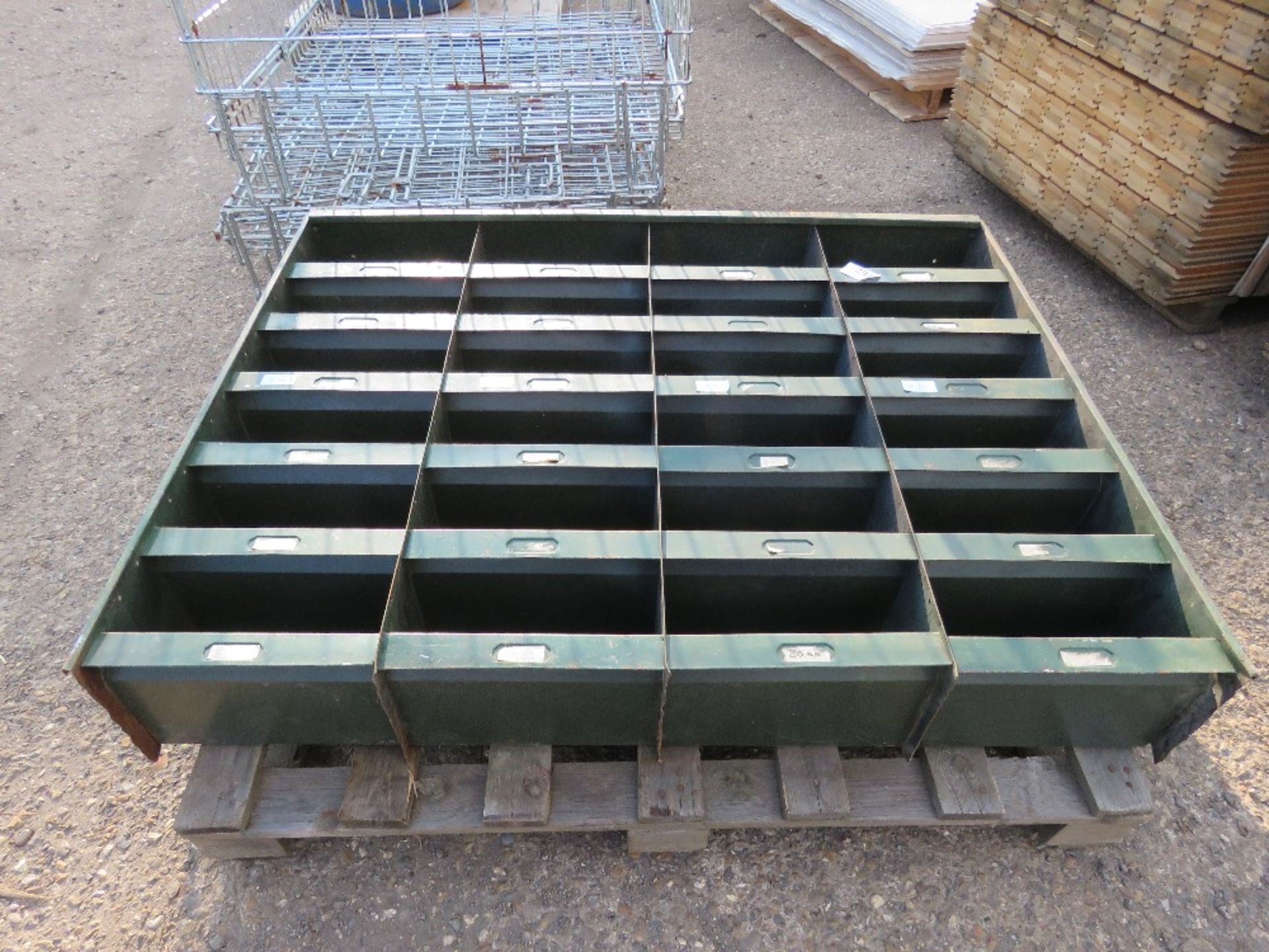 METAL; WORKSHOP PIGEON HOLE RACK....THIS LOT IS SOLD UNDER THE AUCTIONEERS MARGIN SCHEME, THEREFORE - Image 2 of 3