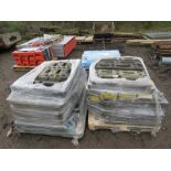 2 X PALLETS OF HERAS TYPE SITE FENCE PANEL BASES/FEET.