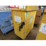 YELLOW HEAVY DUTY TOOL VAULT / TOOL BOX, UNLOCKED, NO KEYS. SOURCED FROM COMPANY LIQUIDATION.