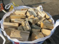 LARGE BULK BAG CONTAINING HARDWOOD LOGS. ....THIS LOT IS SOLD UNDER THE AUCTIONEERS MARGIN SCHEME, T