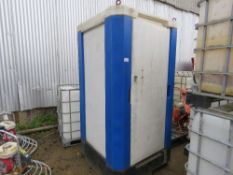 LARGE PORTABLE SITE TOILET WITH TANK UNDERNEATH. IDEAL TO USE AS IS OR CONVERT TO SHOWER POD. TH