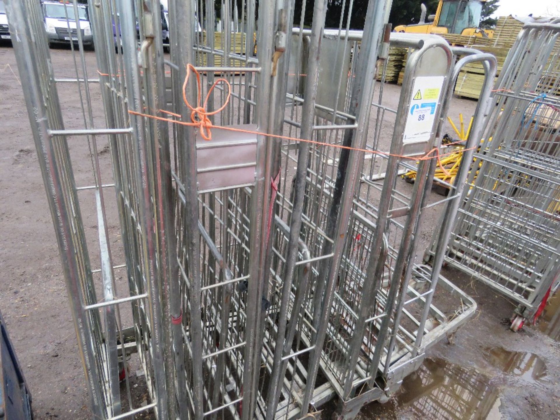 5NO METAL WAREHOUSE TROLLEYS, MESH SIDED.....THIS LOT IS SOLD UNDER THE AUCTIONEERS MARGIN SCHEME, T - Image 2 of 3