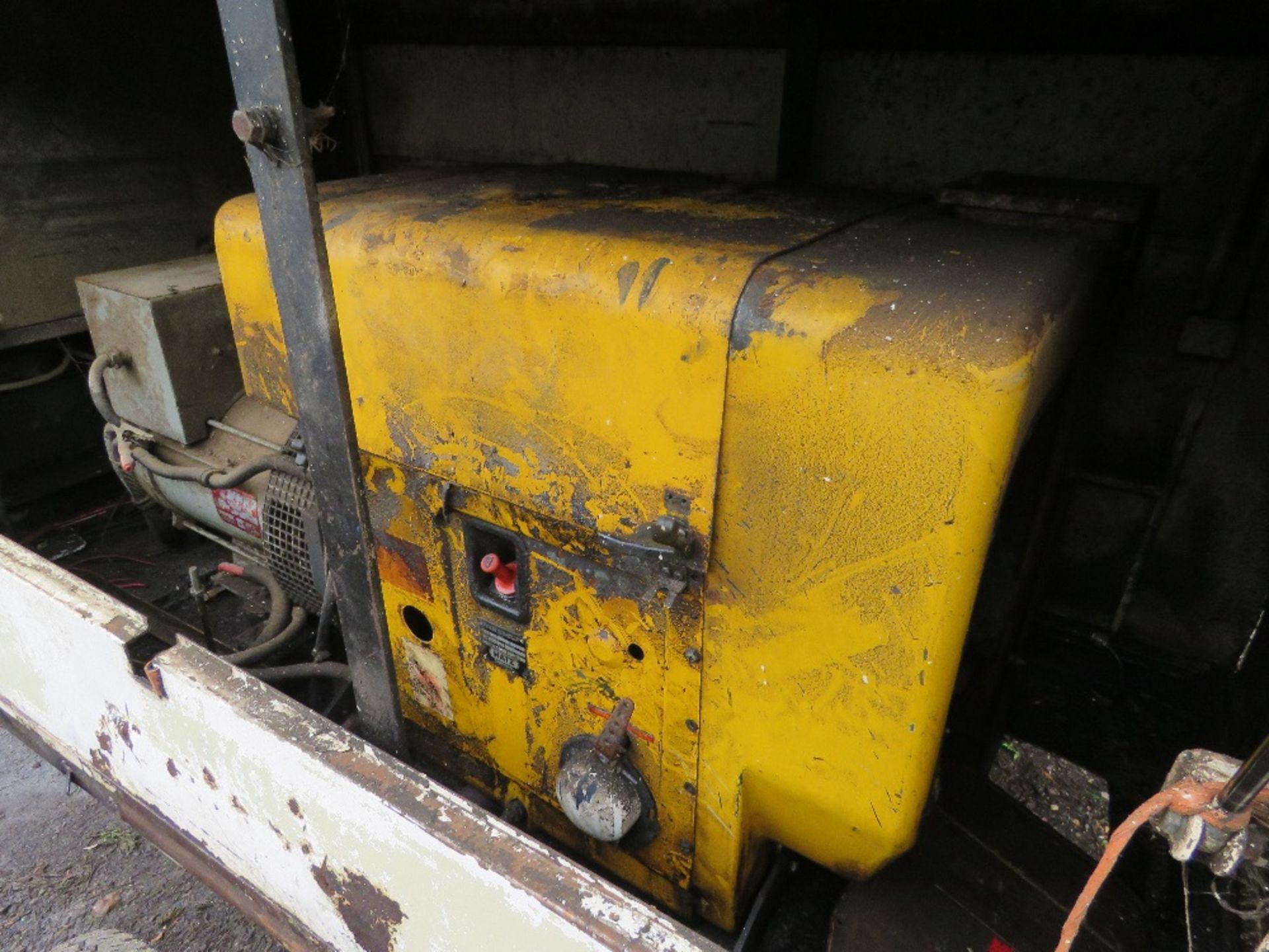 HATZ DIESEL ENGINED 20KVA TOWED GENERATOR SET, LEROY SOMER BACKEND FITTED. SOURCED FROM FARM CLOSURE - Image 8 of 9