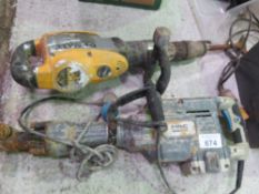 2NO HEAVY DUTY BREAKER DRILLS: DEWALT PLUS ANOTHER. THIS LOT IS SOLD UNDER THE AUCTIONEERS MARGIN