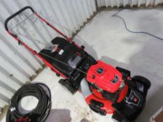 EINHELL HEAVY DUTY PETROL ENGINED MOWER WITH COLLECTOR, OWNER RETIRING. THIS LOT IS SOLD UNDER TH